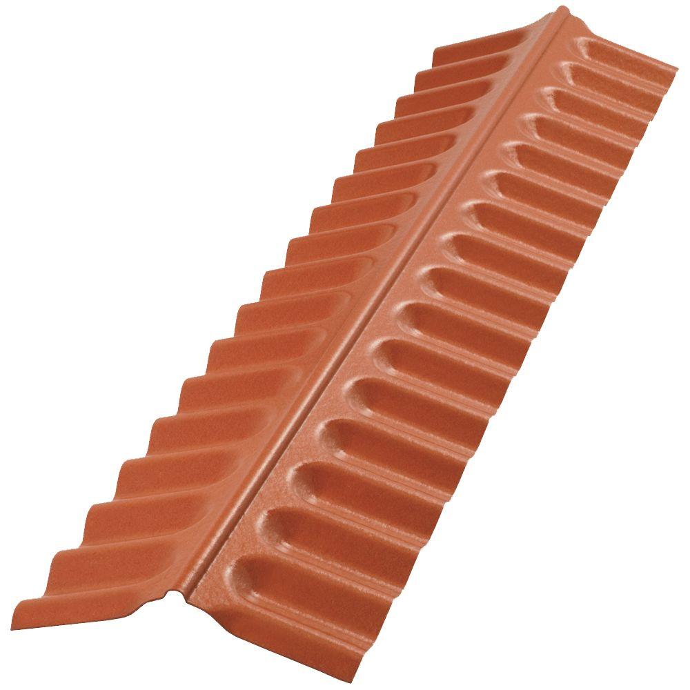 4 ft. Sedona Brick Polycarbonate Roof Panel Ridge Cap