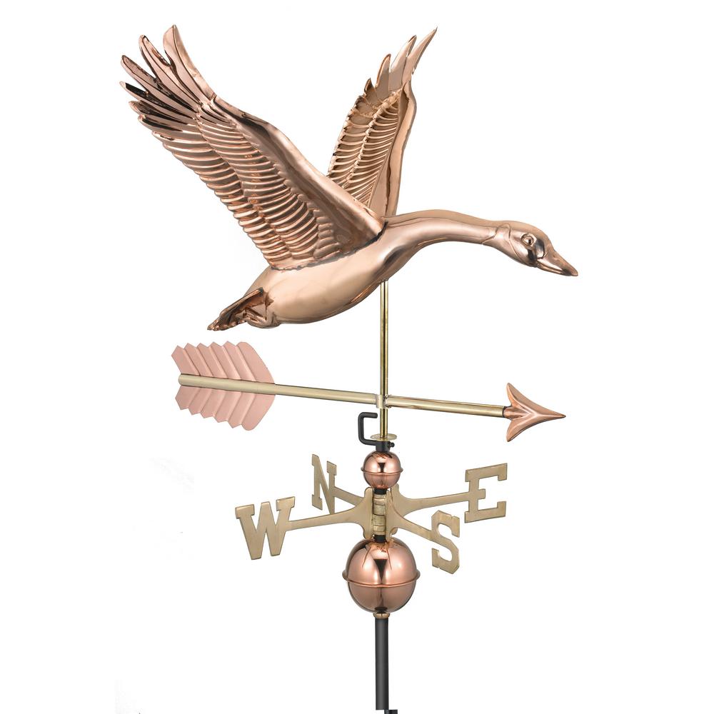 Feathered Goose with Arrow Weathervane-Pure Copper