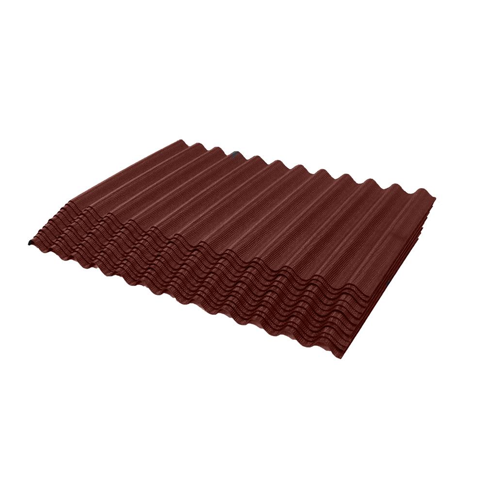 2.25 ft. Jumbo Single Red Corrugated Shingle Asphalt Roof Panel 75 Sq. Ft. per Bundle