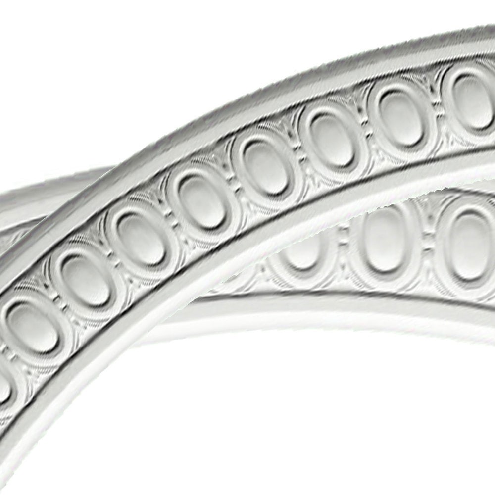 Ekena Millwork Decorative Ceiling Rings/Egg and Dart / Dart Ceiling Ring (1/4 of complete circle) / 42'OD x 36'ID x 3'W x 3/4' / CR20EG