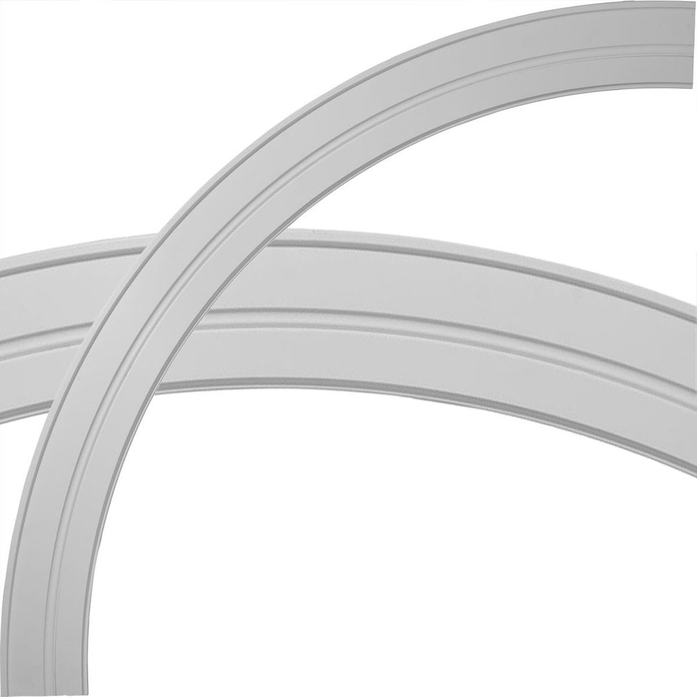 Ekena Millwork Decorative Ceiling Rings/Milton / Ceiling Ring (1/4 of complete circle) / 84 3/4'OD x 74 1/4'ID x 5 1/4'W x 1' / CR78MI