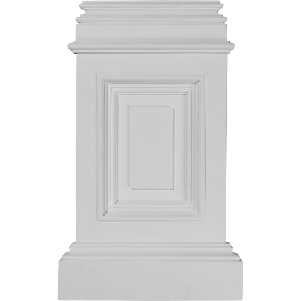 Ekena Millwork Polyurethane Onlays/Classic Small Pedestal Base / 10 7/8'W x 2 1/4'D x 17 3/4'H / BAS10X17X02CL