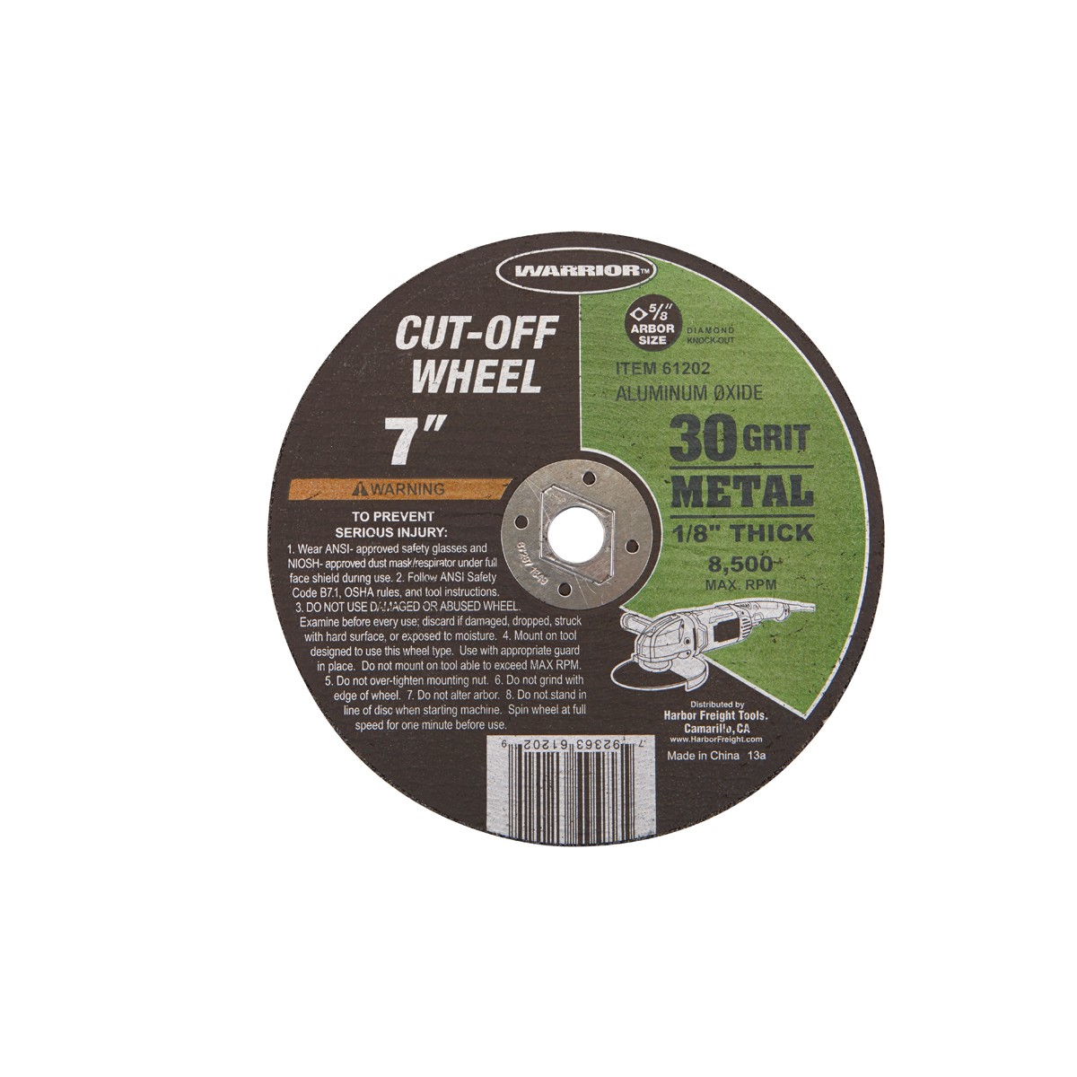 7 in. 30 Grit Metal Cut-off Wheel