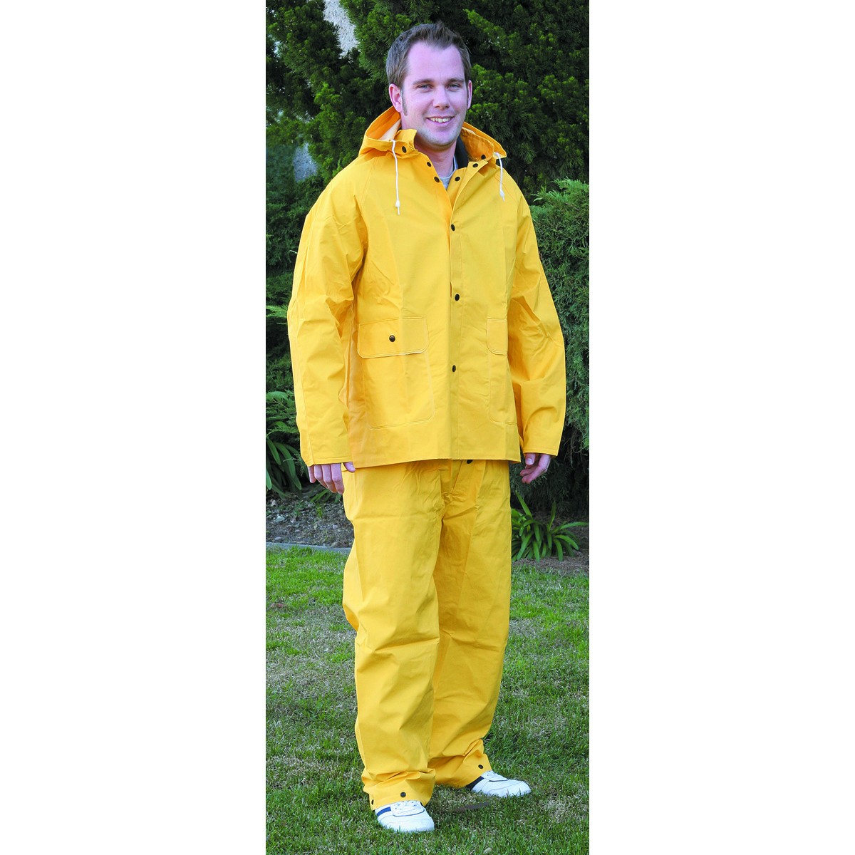 2 Piece Yellow Rain Suit, Large